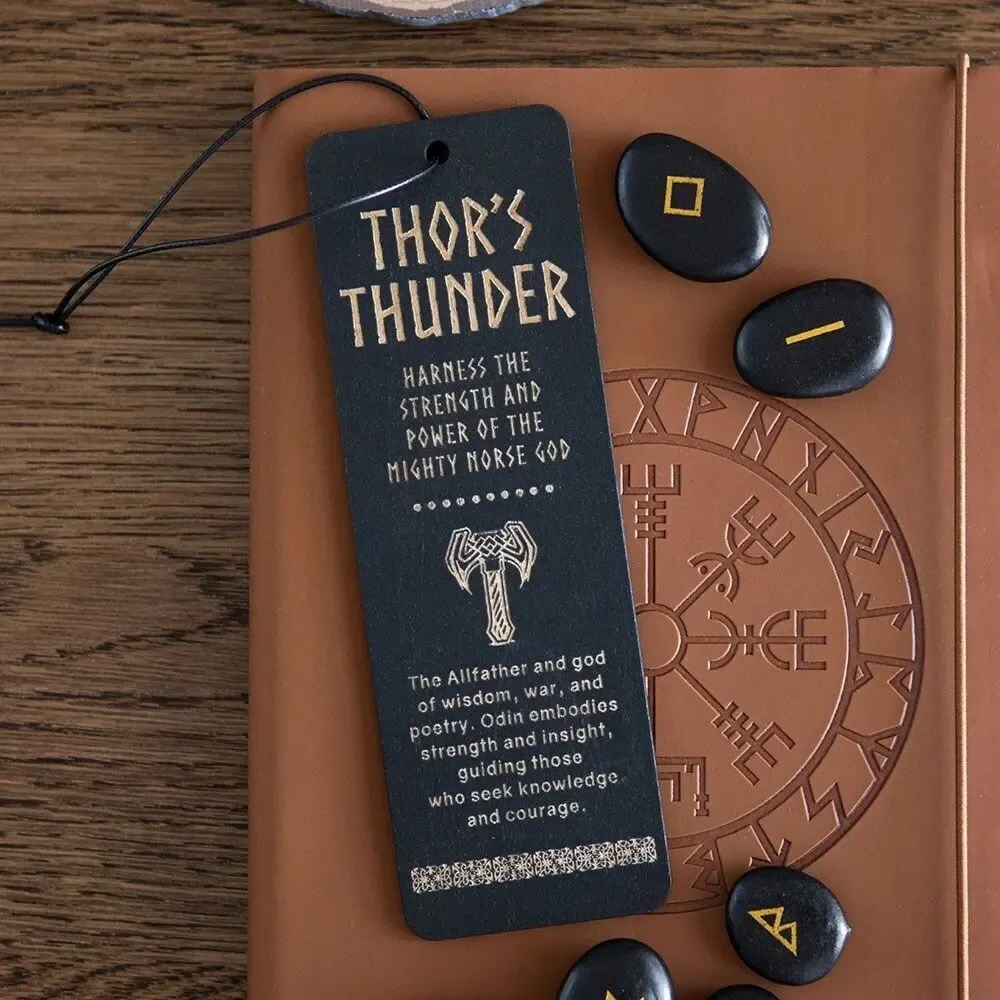 Stationery - Thor's Thunder Wooden Bookmark - SOMETHING DIFFERENT WHOLESALE