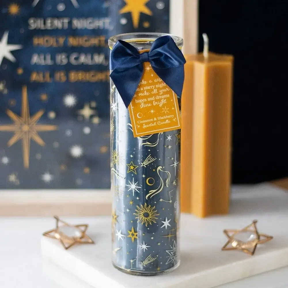 Candles - Starry Night Cinnamon & Blackberry Tube Candle - SOMETHING DIFFERENT WHOLESALE