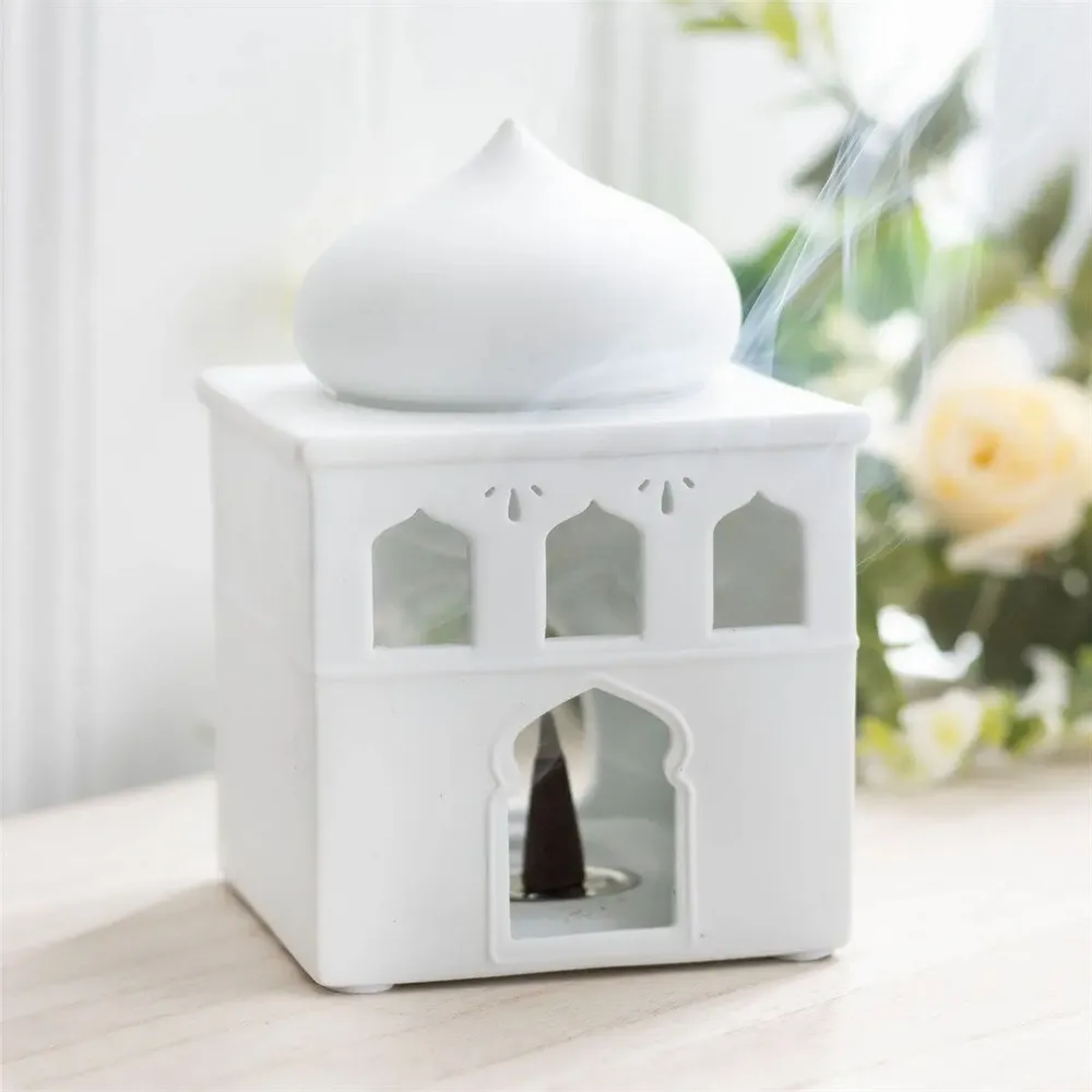 Senteurs - Brûleur d'huile et porte-encens Off White Mosque - SOMETHING DIFFERENT WHOLESALE