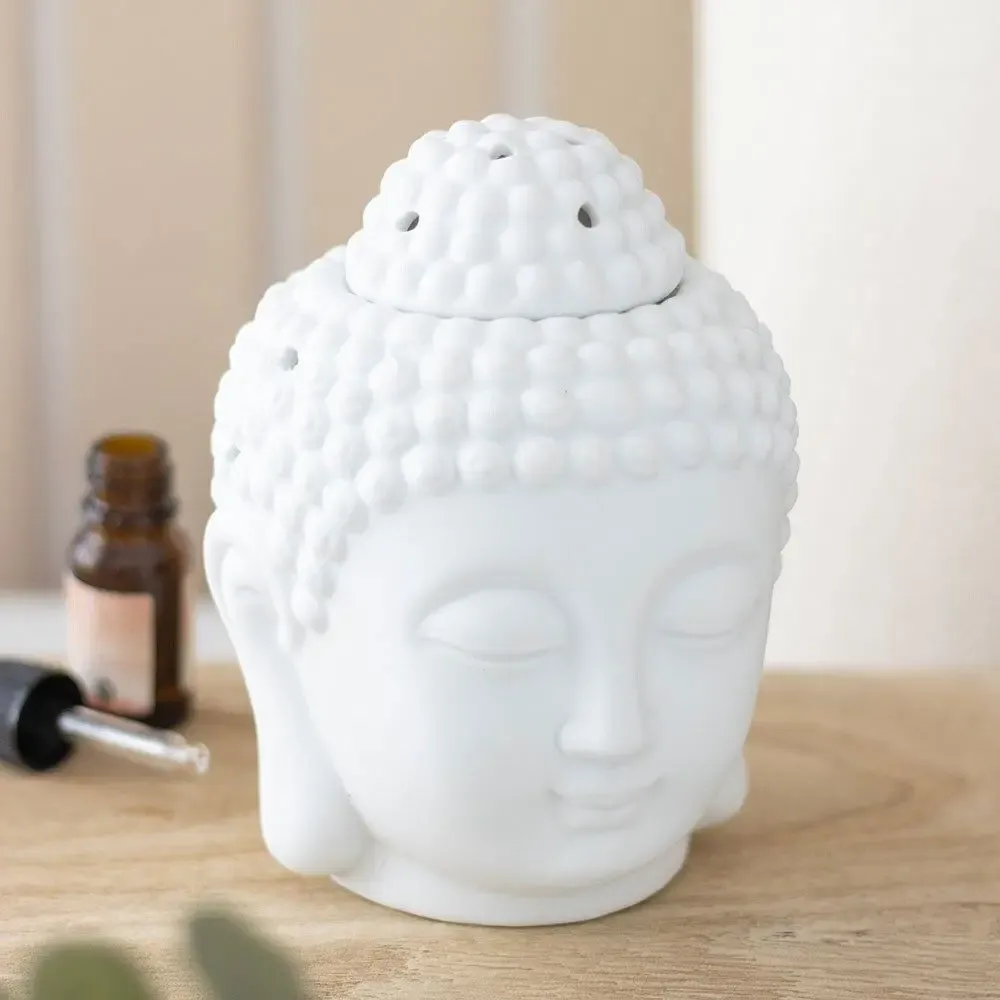 Scents - White Buddha Head Oil Burner - SOMETHING DIFFERENT WHOLESALE