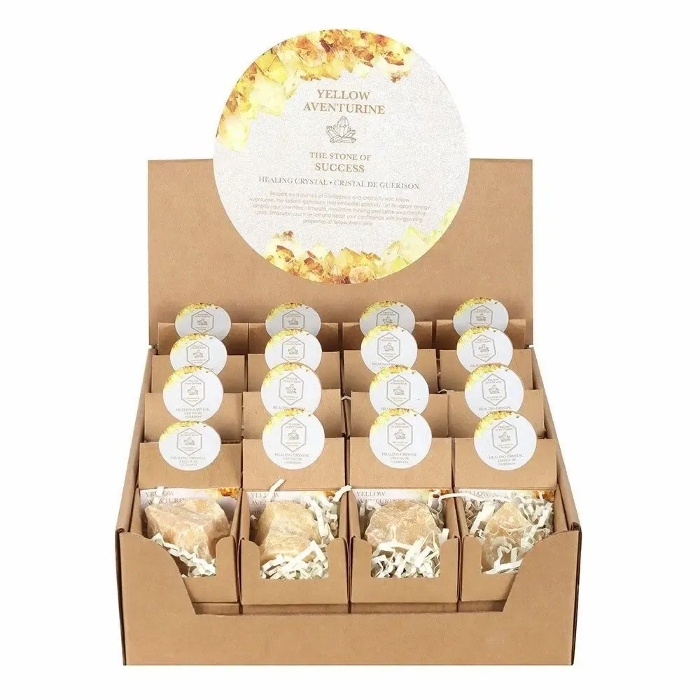 Decorative objects - Rough Yellow Aventrine Crystal in Gift Box - SOMETHING DIFFERENT WHOLESALE