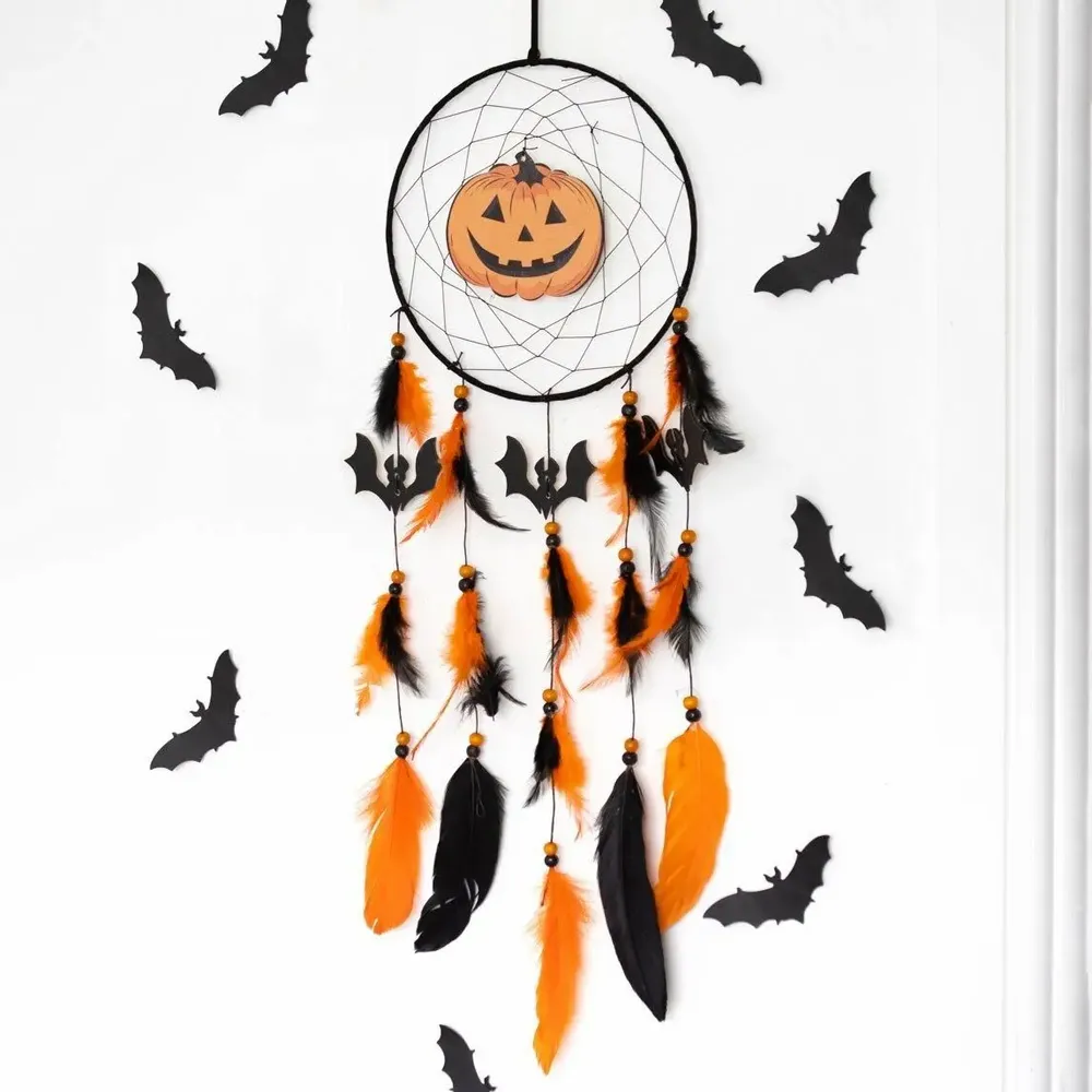 Objets de décoration - Attrape-rêves citrouille d'Halloween - SOMETHING DIFFERENT WHOLESALE