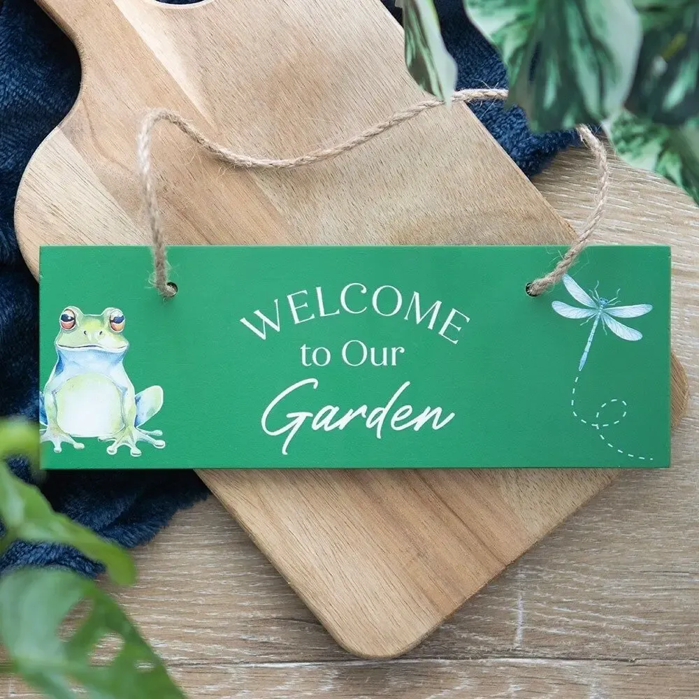 Panneaux séparateurs - Panneau vert « Bienvenue dans notre jardin » - SOMETHING DIFFERENT WHOLESALE