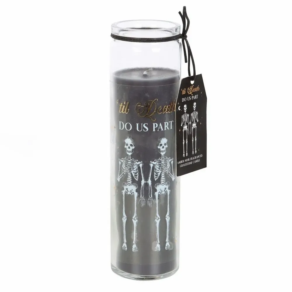 Candles - Til Death Do Us Part Amber Noir Tube Candle - SOMETHING DIFFERENT WHOLESALE