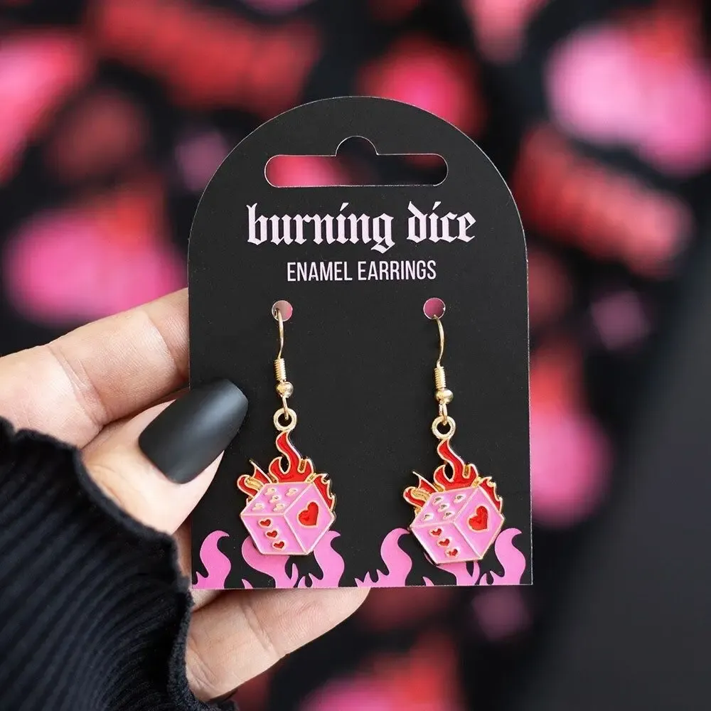 Jewelry - Burning Dice Earrings - SOMETHING DIFFERENT WHOLESALE
