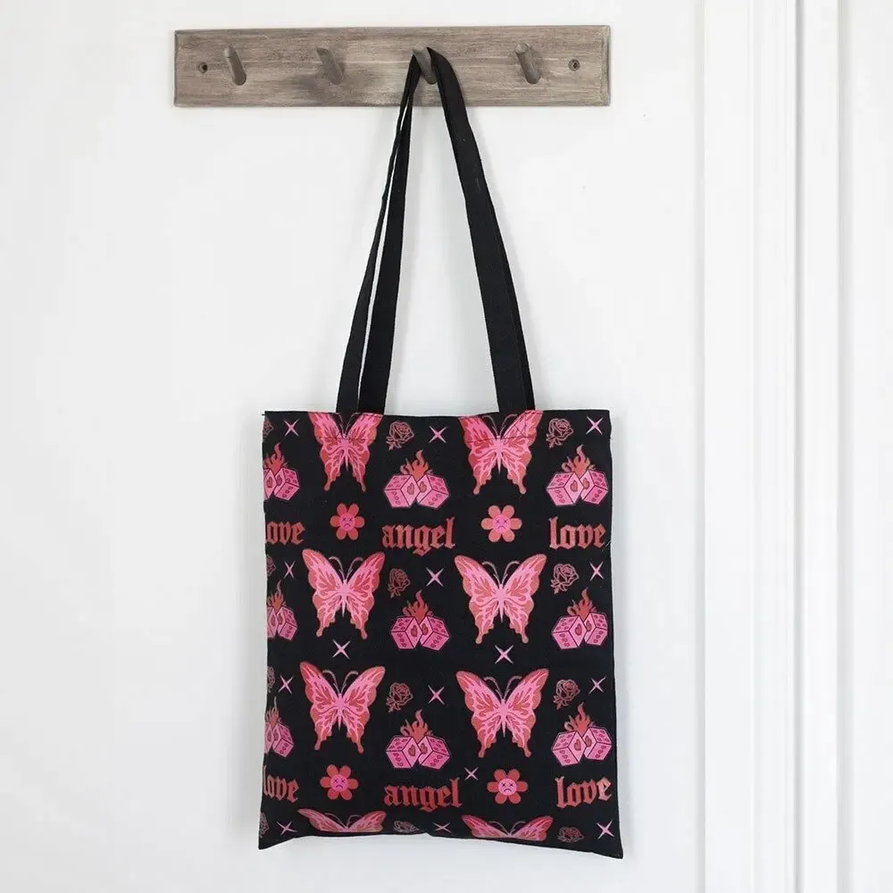 Bags and backpacks - Flaming Butterfly Print Polycotton Tote Bag - SOMETHING DIFFERENT WHOLESALE