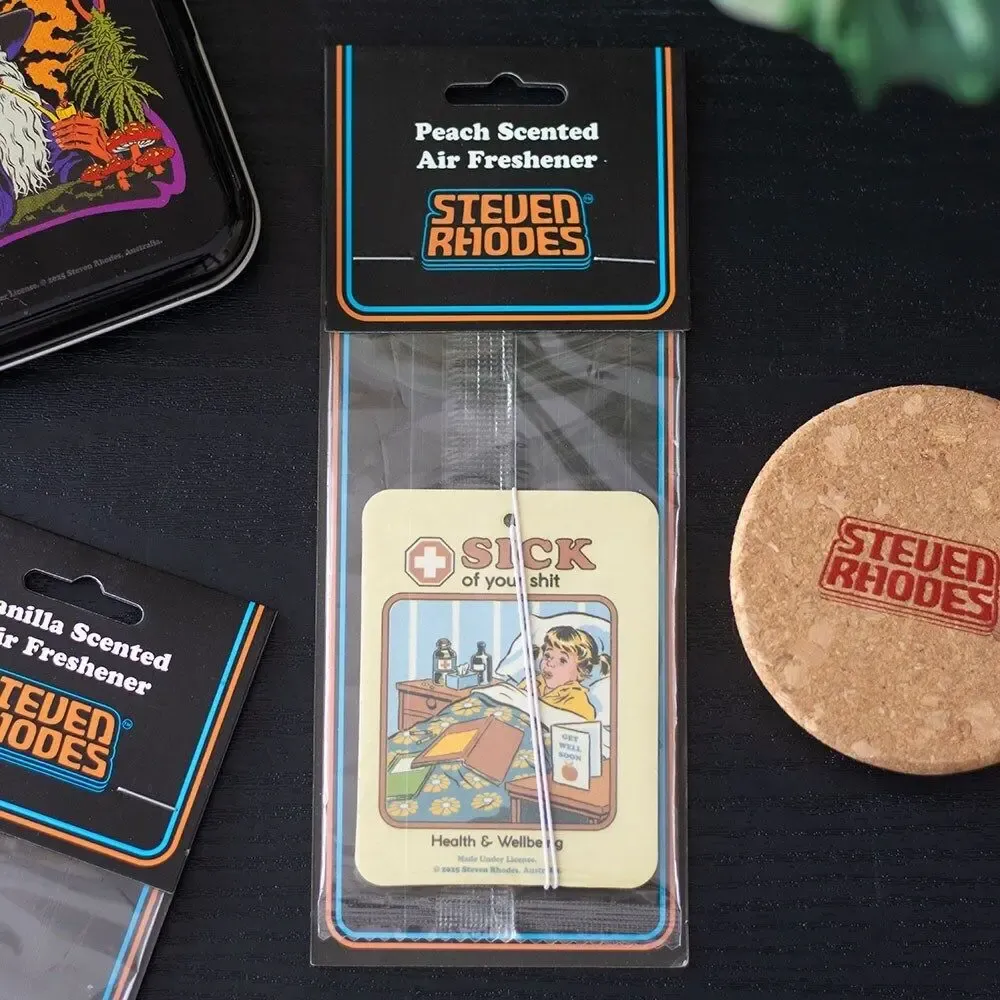 Home fragrances - Sick of Your Shit Peach Air Freshener by Steven Rhodes - SOMETHING DIFFERENT WHOLESALE