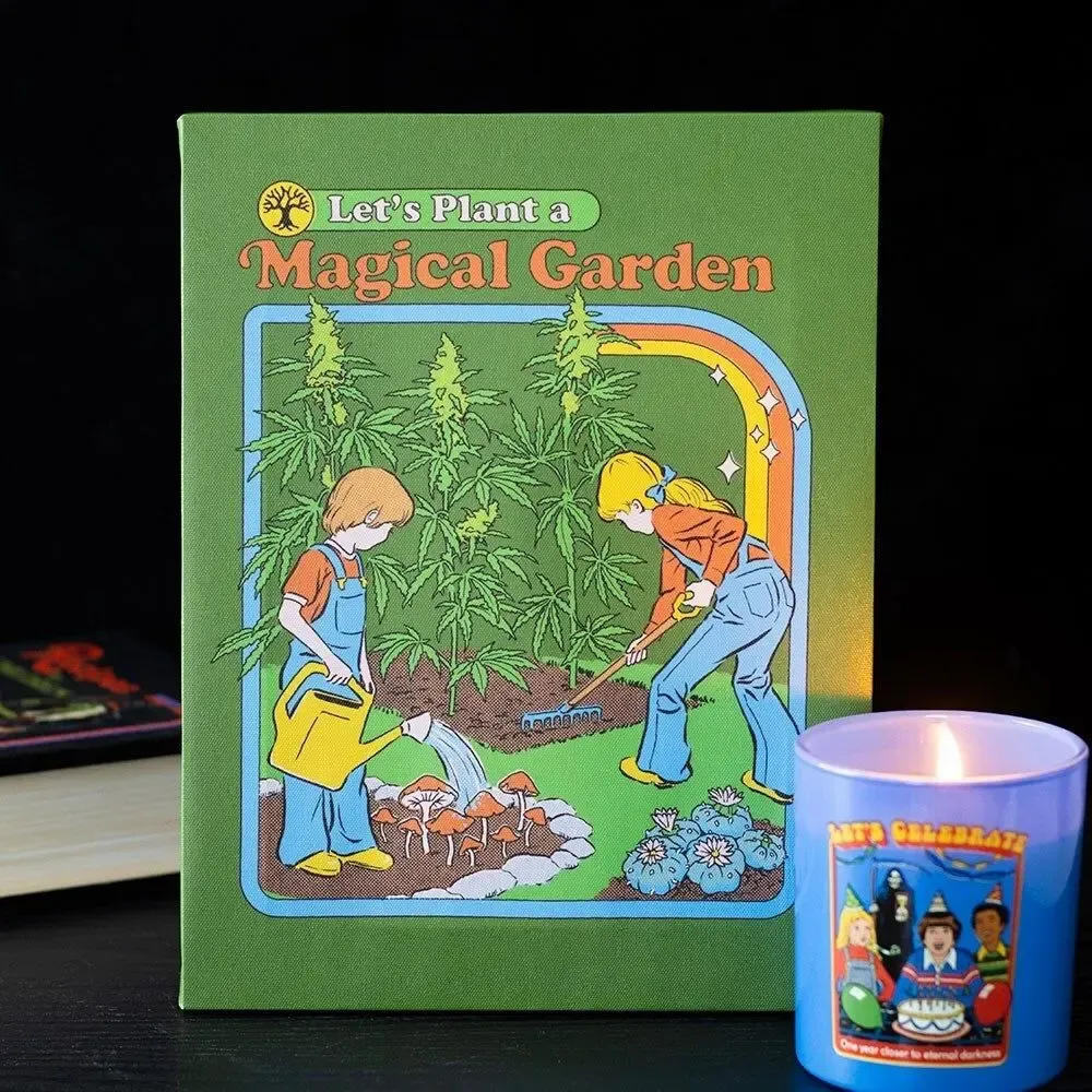 Decorative objects - 19x25cm Magical Garden Canvas Plaque by Steven Rhodes - SOMETHING DIFFERENT WHOLESALE