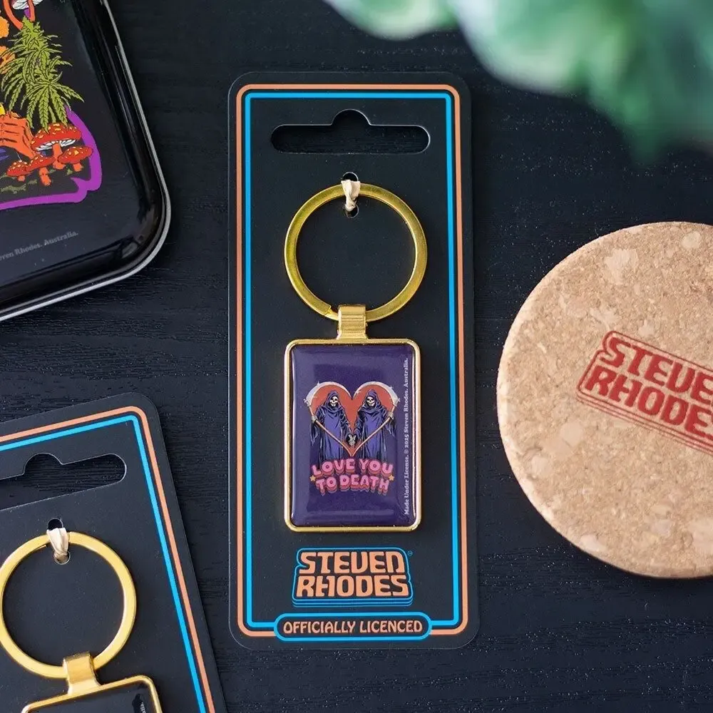 Decorative objects - Love You To Death Keyring by Steven Rhodes - SOMETHING DIFFERENT WHOLESALE