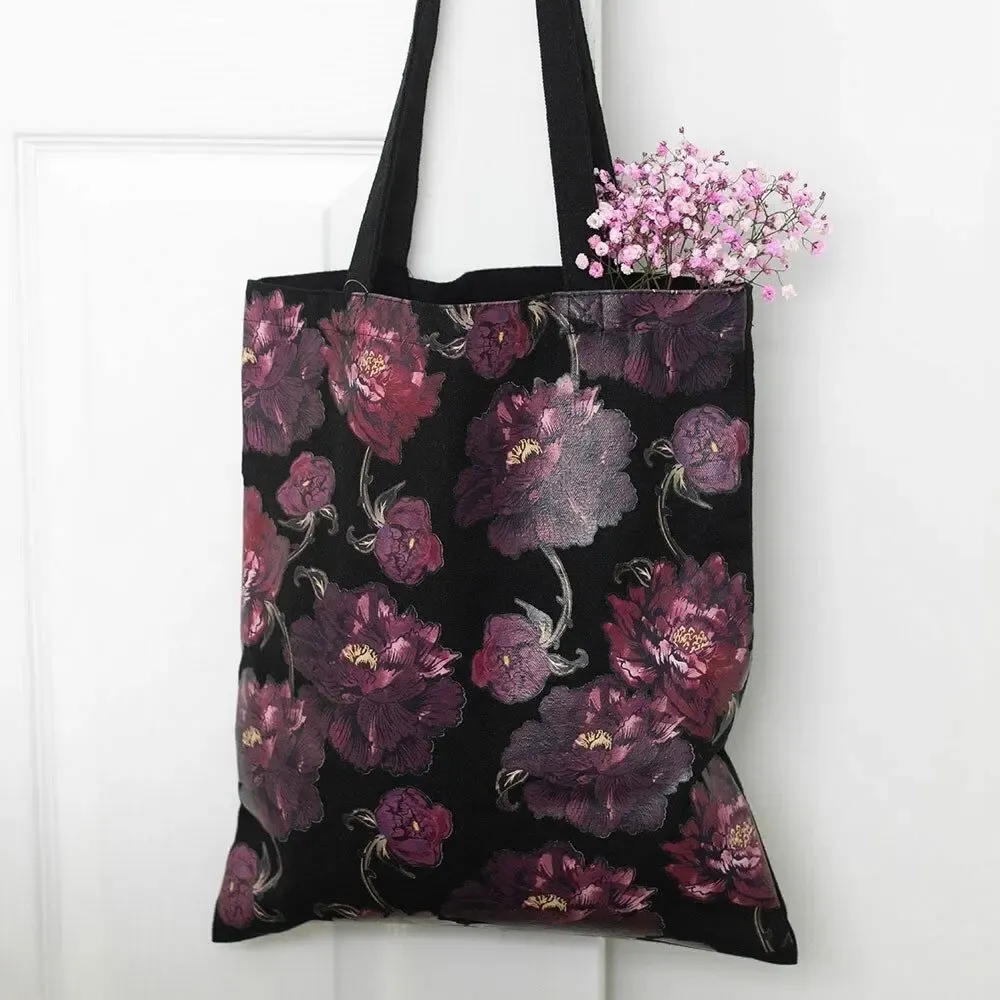 Sacs et cartables - Sac fourre-tout à imprimé floral Dark Romance - SOMETHING DIFFERENT WHOLESALE