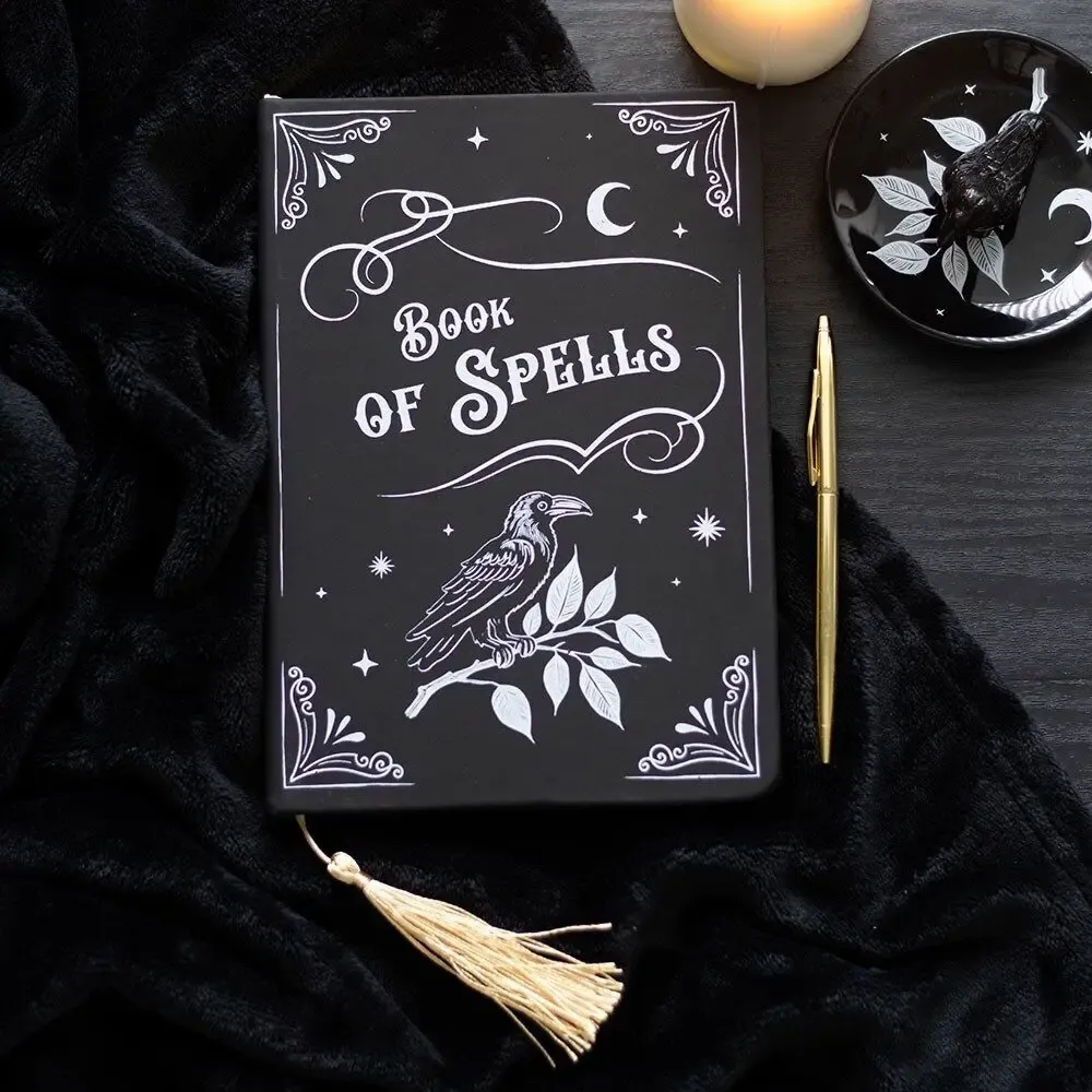 Stationery - Mystic Raven Book of Spells A5 Notebook - SOMETHING DIFFERENT WHOLESALE