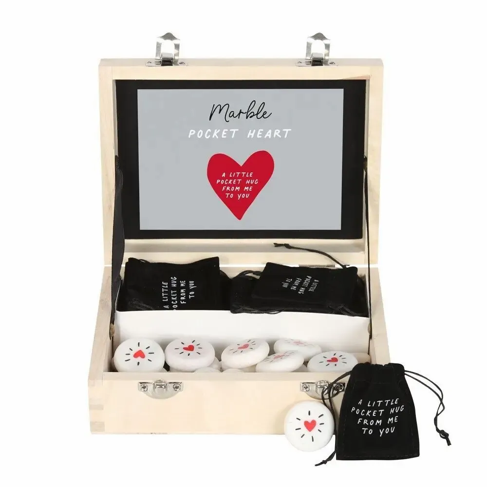 Ornements - Boîte de 24 pierres sentimentales Pocket Hug - SOMETHING DIFFERENT WHOLESALE