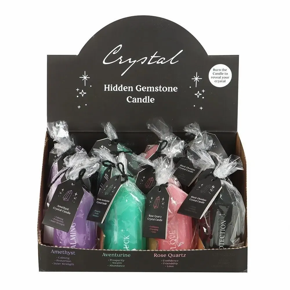 Bougies - Ensemble de 16 petites bougies en cristal dissimulées sous vitrine - SOMETHING DIFFERENT WHOLESALE