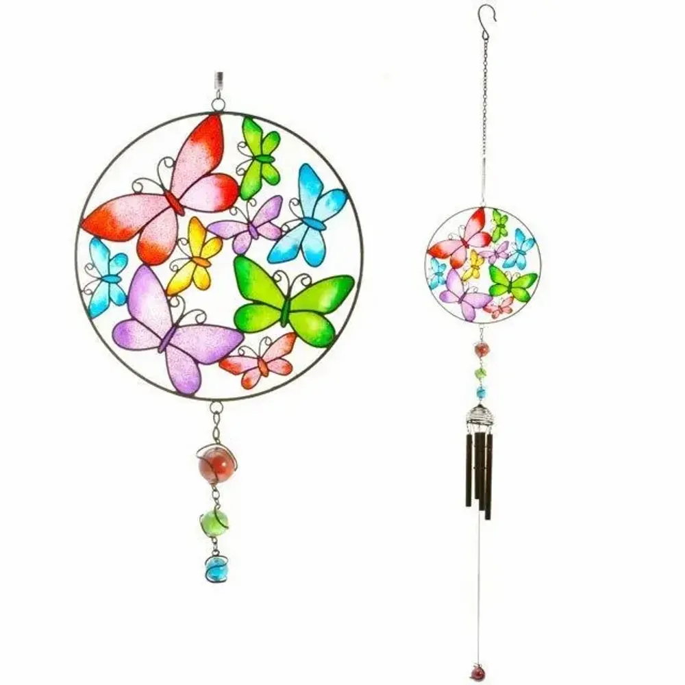 Decorative objects - Circle Butterfly Windchime - SOMETHING DIFFERENT WHOLESALE