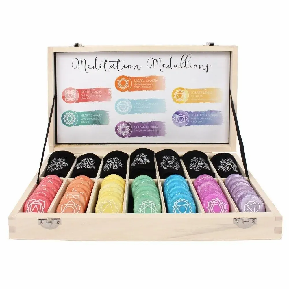 Ornements - Ensemble de 42 pierres de méditation des chakras - SOMETHING DIFFERENT WHOLESALE