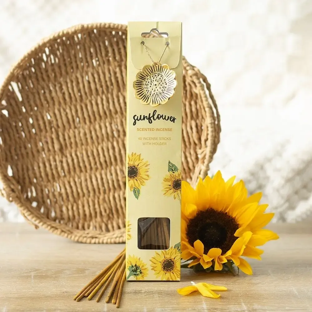 Home fragrances - Set of 18 Sunflower Incense Gift Sets in Display - SOMETHING DIFFERENT WHOLESALE
