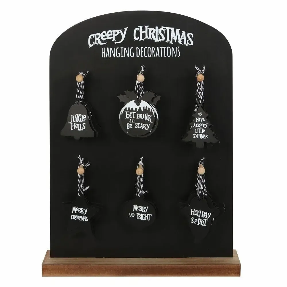 Other wall decoration - Set of 36 Creepy Christmas Hanging Signs on Display - SOMETHING DIFFERENT WHOLESALE