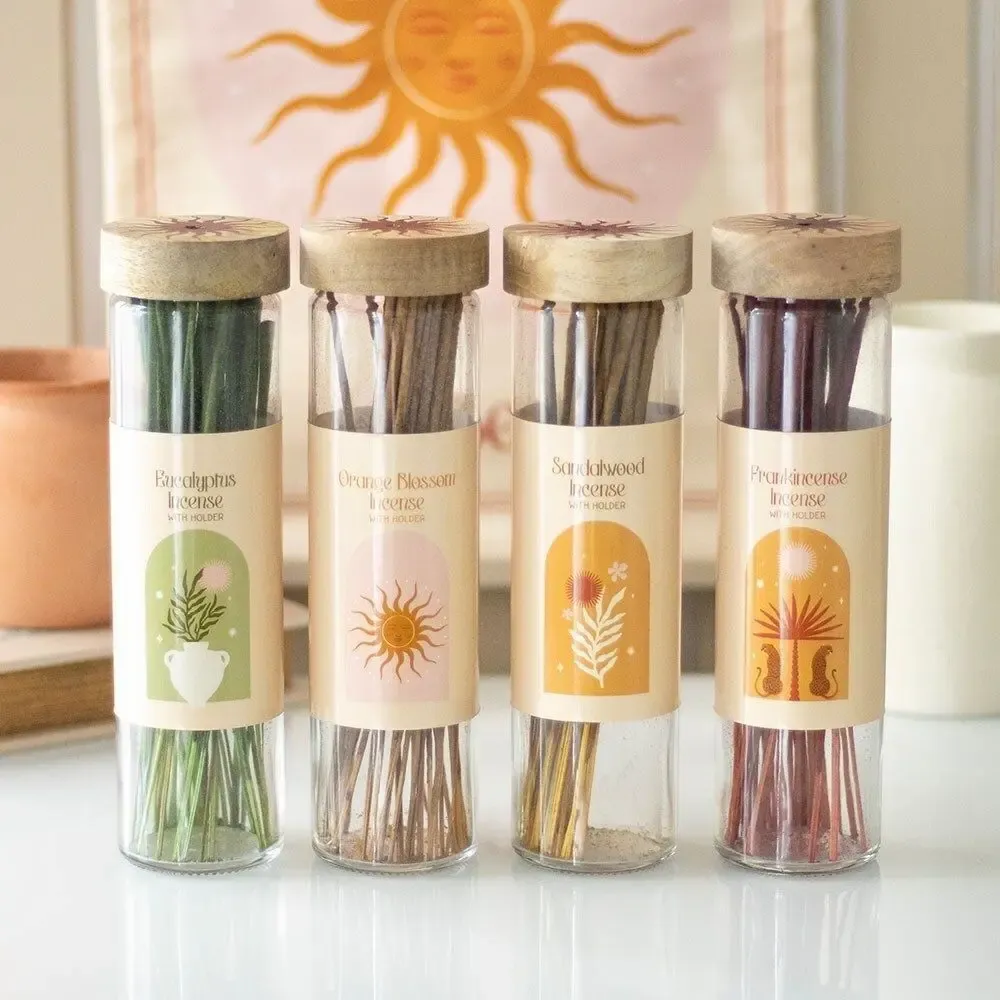 Parfums d'intérieur - Ensemble de 20 bâtonnets d'encens Golden Hour présentés - SOMETHING DIFFERENT WHOLESALE