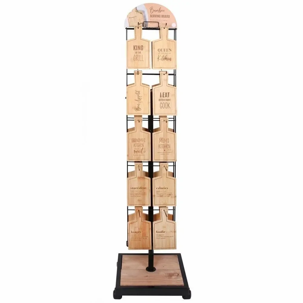 Sets de table - Ensemble de 140 planches de service en bambou sur plateau tournant - SOMETHING DIFFERENT WHOLESALE