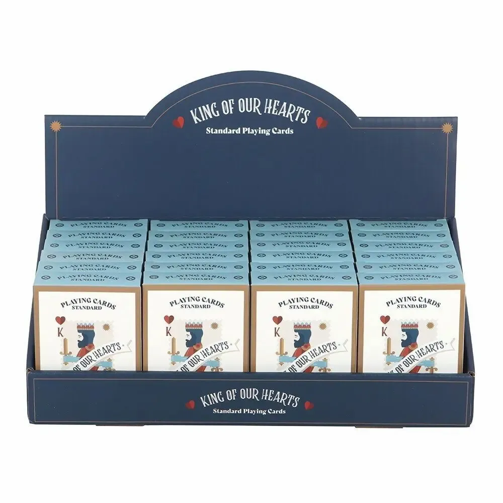 Toys - Set of 24 King of Our Hearts Playing Card Decks in Display - SOMETHING DIFFERENT WHOLESALE