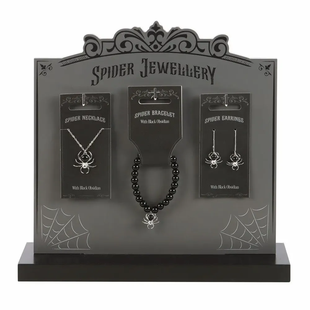 Jewelry - Set of 18 Spider Jewellery Pieces on Display - SOMETHING DIFFERENT WHOLESALE