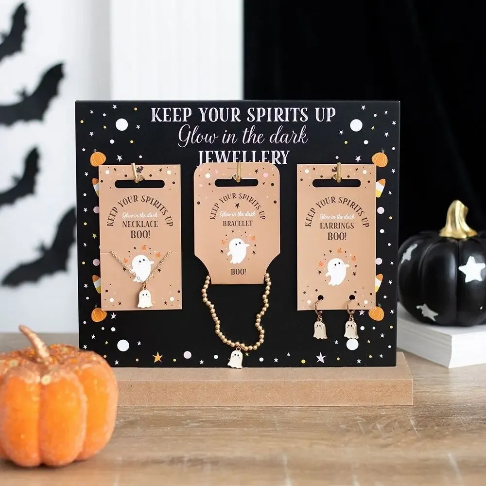 Jewelry - Set of 18 Glow in the Dark Ghost Jewellery Pieces on Display - SOMETHING DIFFERENT WHOLESALE
