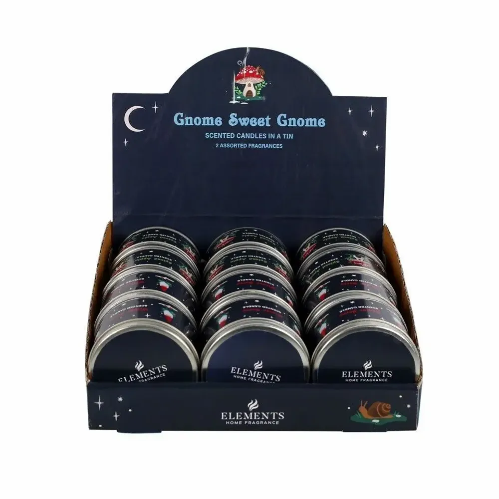 Candles - Set of 12 Gnome Sweet Gnome Candles in Display - SOMETHING DIFFERENT WHOLESALE