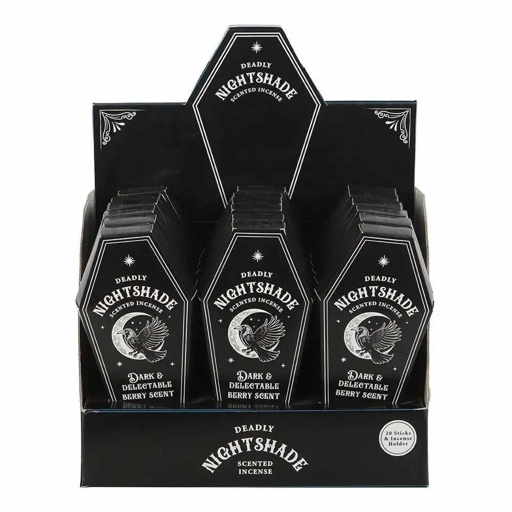 Parfums d'intérieur - Coffret de 18 bâtonnets d'encens à la belladone présentés en vitrine - SOMETHING DIFFERENT WHOLESALE