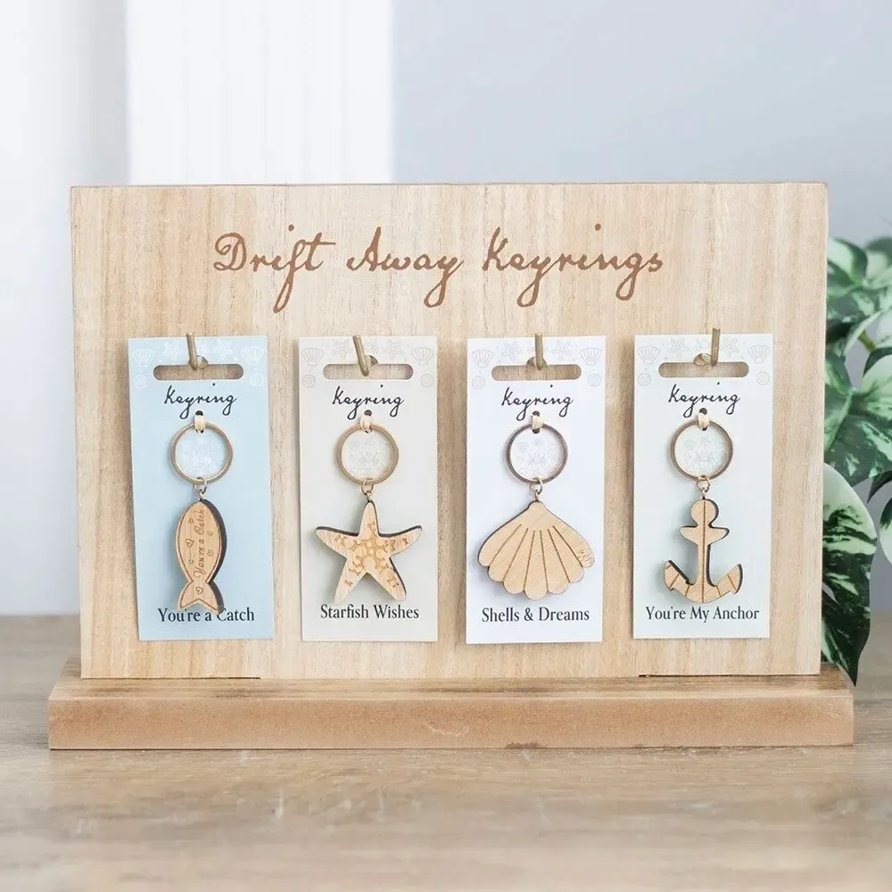 Decorative objects - Set of 24 Drift Away Nautical Keyrings on Display - SOMETHING DIFFERENT WHOLESALE