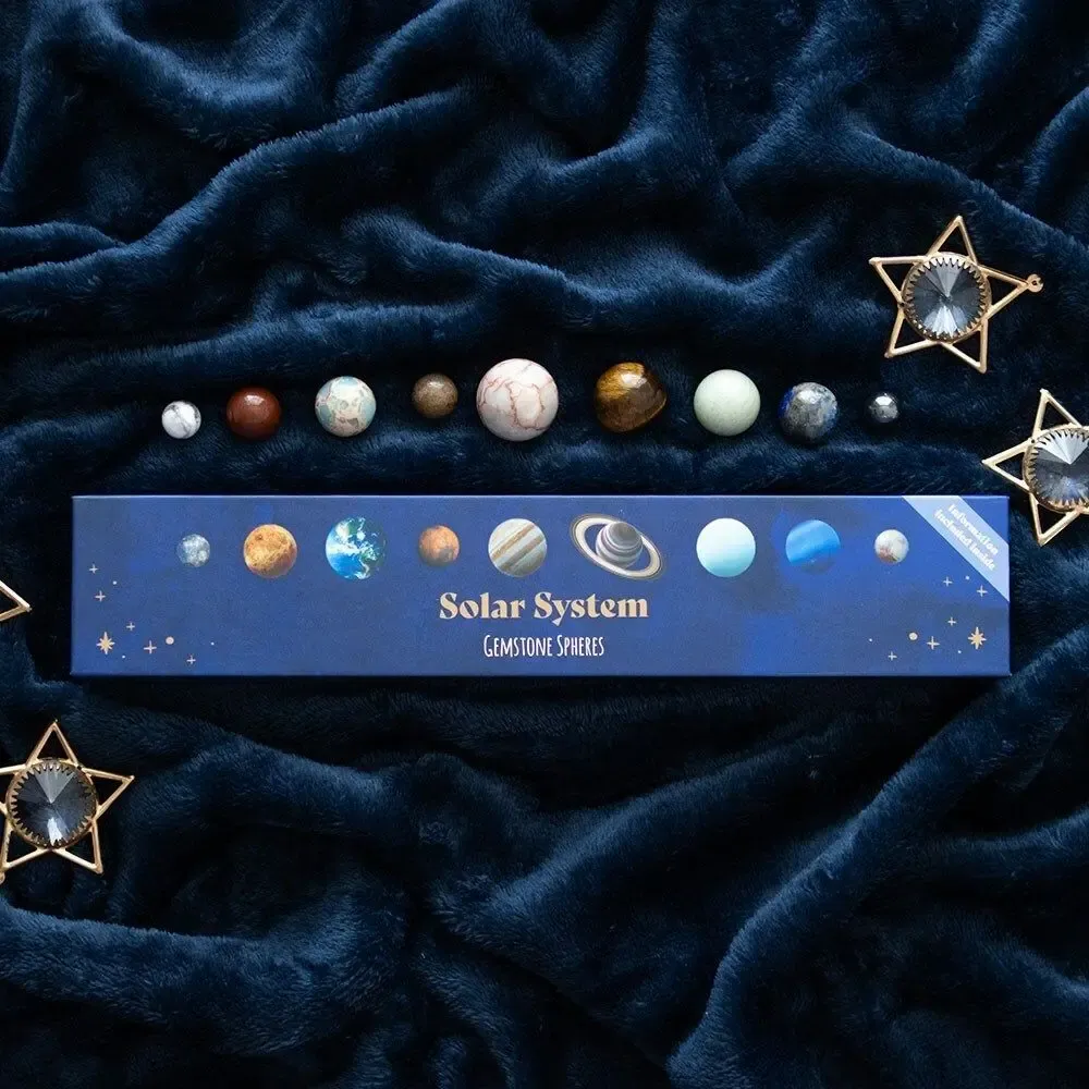 Decorative objects - Solar System Gemstone Crystal Sphere Set - SOMETHING DIFFERENT WHOLESALE