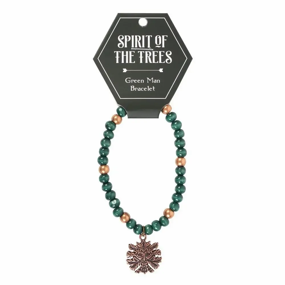 Jewelry - Green Man Wooden Charm Bracelet - SOMETHING DIFFERENT WHOLESALE