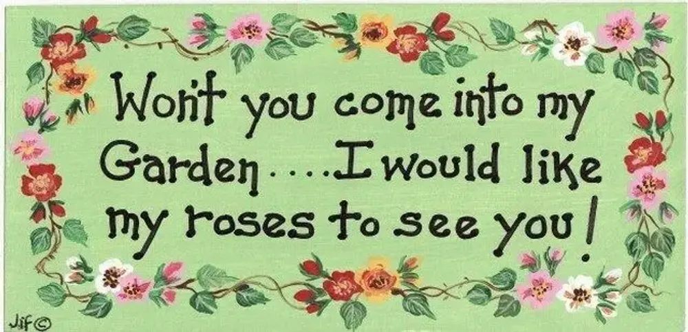 Panneaux séparateurs - Viens dans mon jardin ? (Panneau souriant) - SOMETHING DIFFERENT WHOLESALE