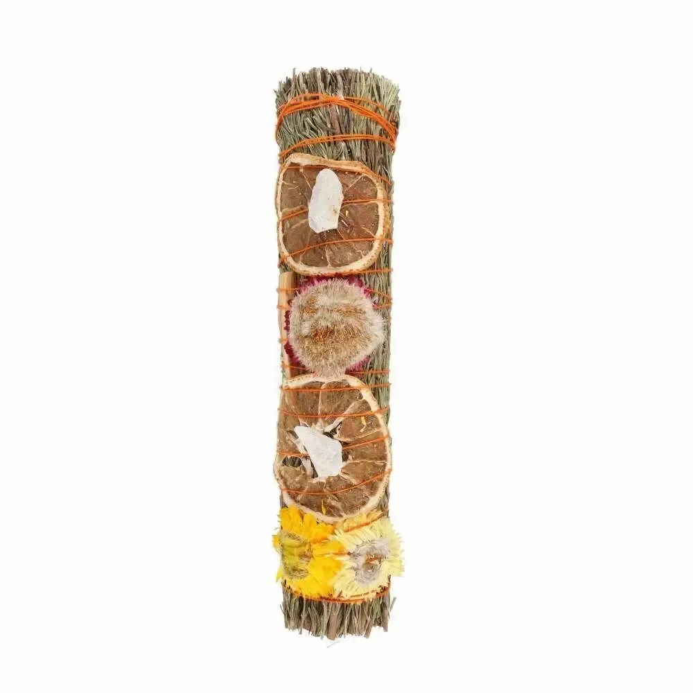 Senteurs - Bâton rituel de purification de 23 cm (9 pouces) avec romarin, palo santo et quartz - SOMETHING DIFFERENT WHOLESALE