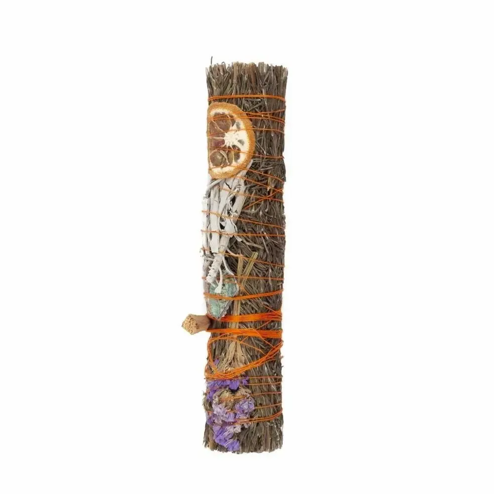 Scents - 9in Ritual Wand Smudge Stick with Rosemary, Palo Santo and Aventurine - SOMETHING DIFFERENT WHOLESALE