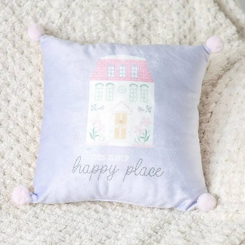 Coussins - Coussin carré 35 cm « This Is Our Happy Place » - SOMETHING DIFFERENT WHOLESALE