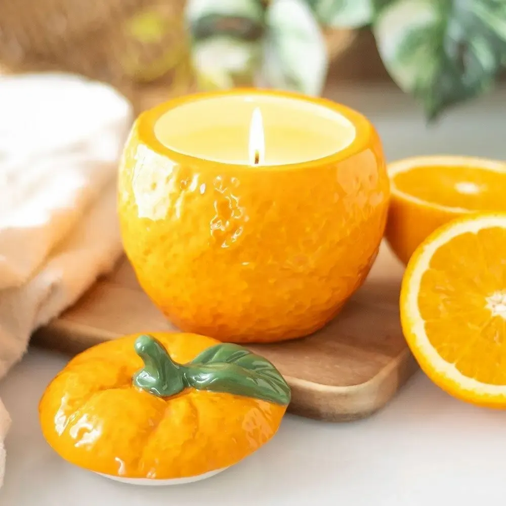 Candles - Orange Shaped Candle Jar - SOMETHING DIFFERENT WHOLESALE