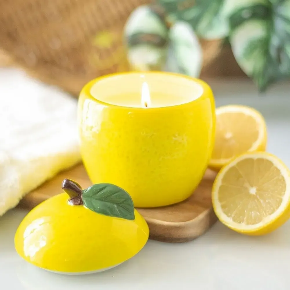 Bougies - Pot à bougie en forme de citron - SOMETHING DIFFERENT WHOLESALE