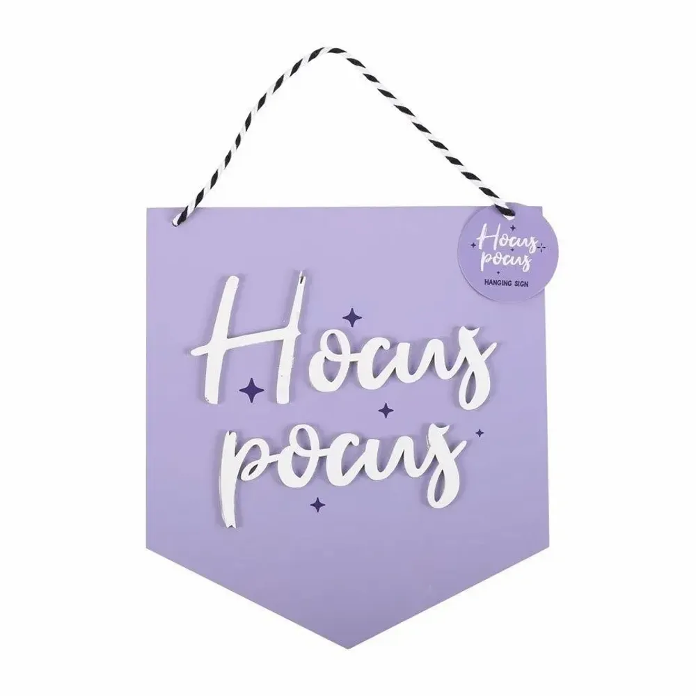 Panels - Purple Hocus Pocus Hanging Sign - SOMETHING DIFFERENT WHOLESALE