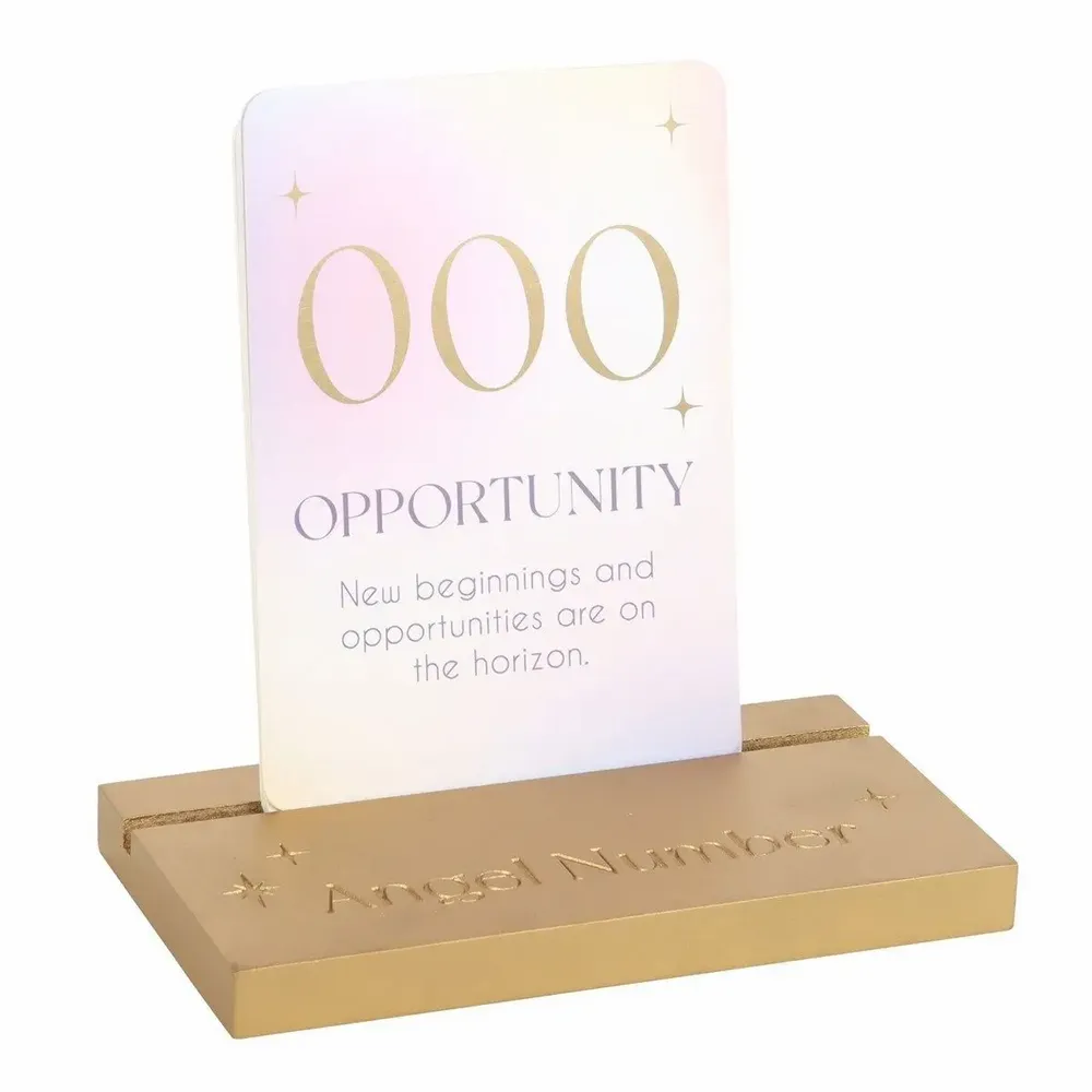 Toys - Angel Number Affirmation Cards with Wooden Stand - SOMETHING DIFFERENT WHOLESALE