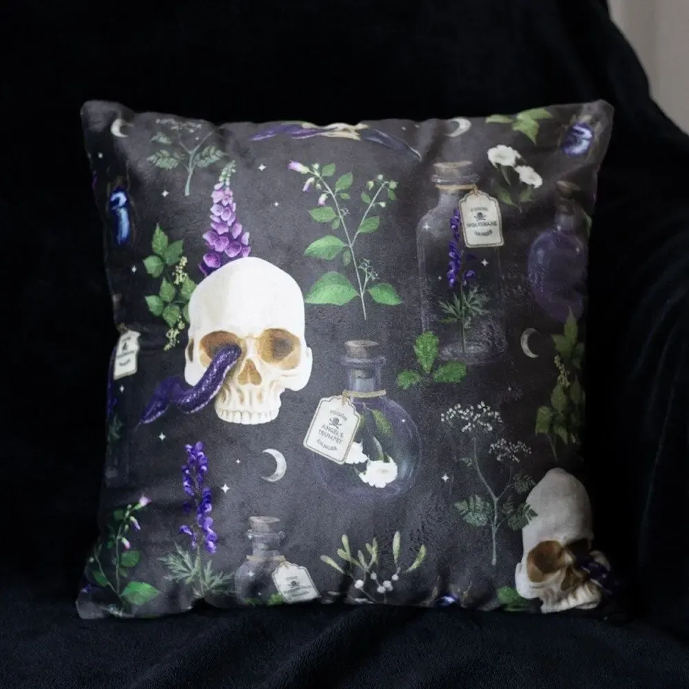 Cushions - 35cm Square Venom & Vines Print Cushion - SOMETHING DIFFERENT WHOLESALE