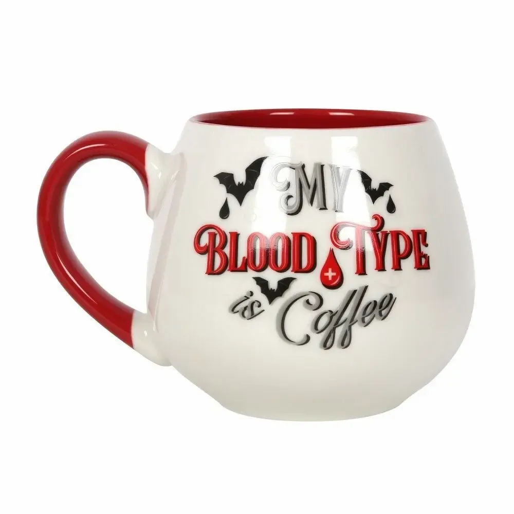 Mugs - My Blood Type is Coffee Rounded Mug - SOMETHING DIFFERENT WHOLESALE