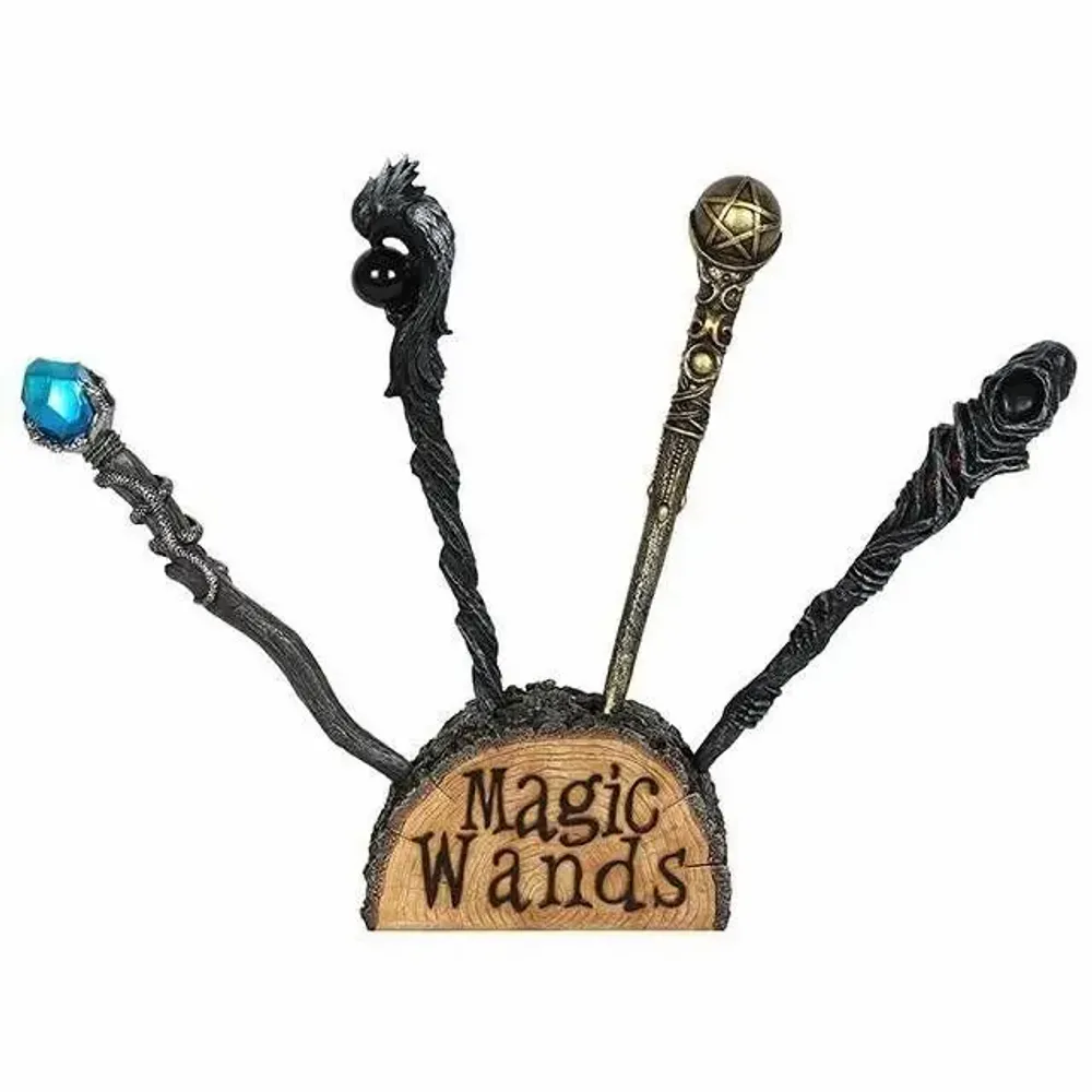 Decorative objects - Wiccan Wand Display with 8 Wands - SOMETHING DIFFERENT WHOLESALE