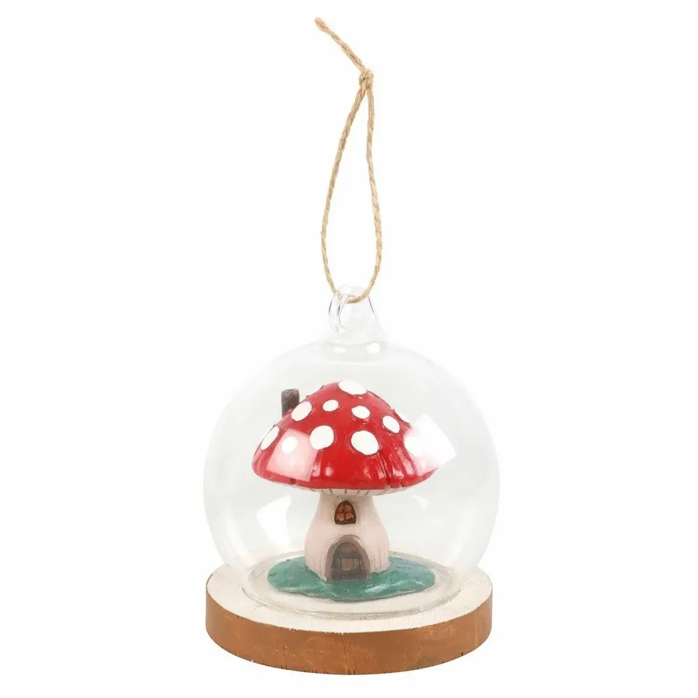 Other wall decoration - Mushroom House Glass Dome Hanging Decoration - SOMETHING DIFFERENT WHOLESALE