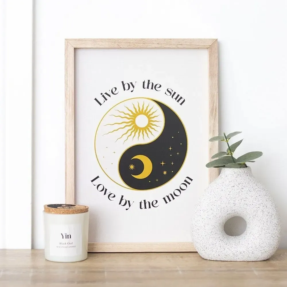 Decorative objects - Yin Yang Framed Wall Art Print - SOMETHING DIFFERENT WHOLESALE