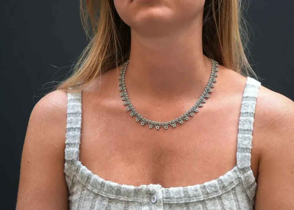 Jewelry - LIANA NECKLACE, HANDMADE WITH THREAD AND BEADS - KARAWAN AUTHENTIC