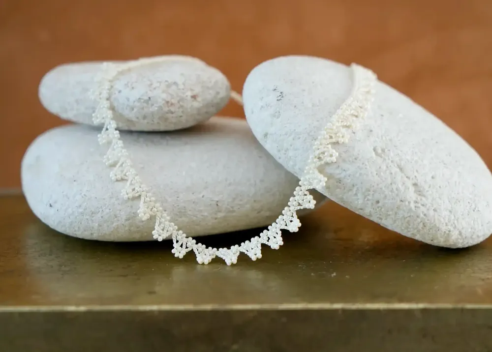 Jewelry - LIANA NECKLACE, HANDMADE WITH THREAD AND BEADS - KARAWAN AUTHENTIC