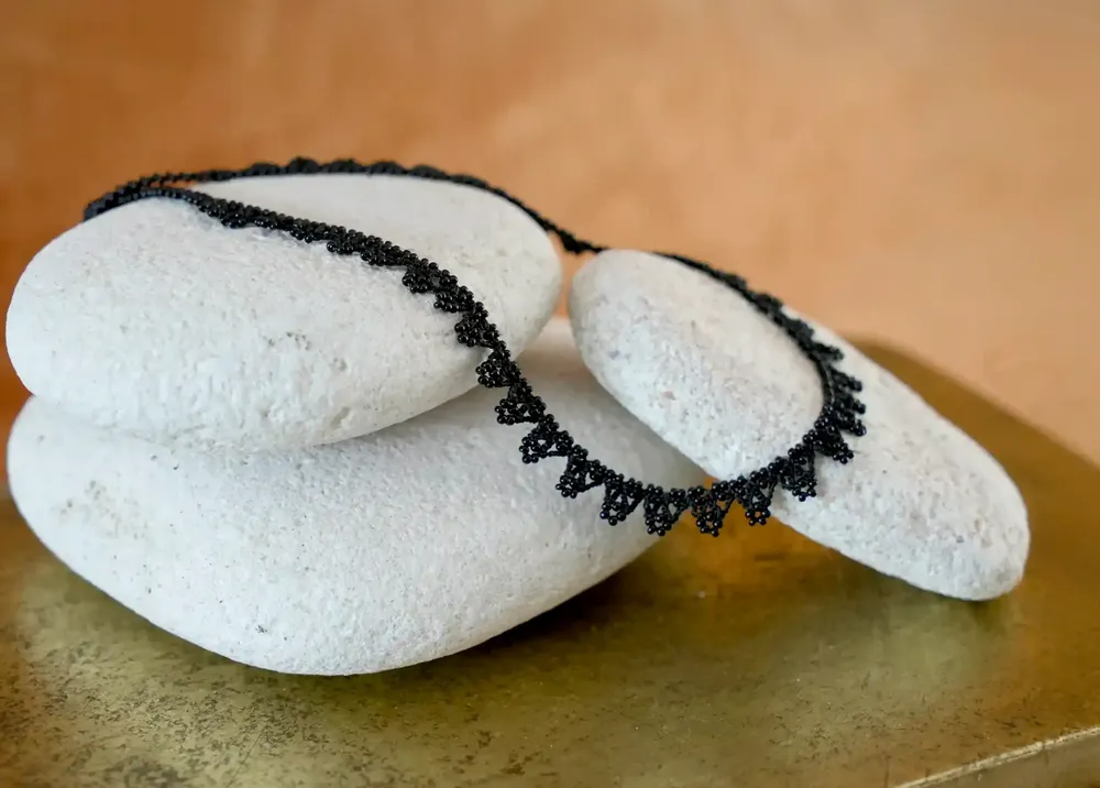 Jewelry - LIANA NECKLACE, HANDMADE WITH THREAD AND BEADS - KARAWAN AUTHENTIC