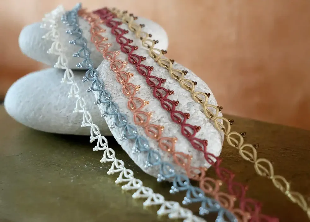Jewelry - HANDMADE CHOKER NECKLACE MADE OF WIRE AND BEADS, LOTUS CHAIN - KARAWAN AUTHENTIC