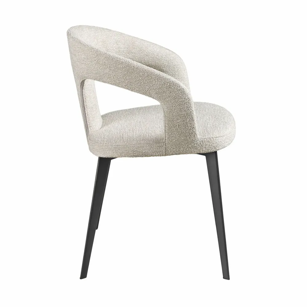 Chaises - Chaise en tissu blanc cassé - ANGEL CERDÁ