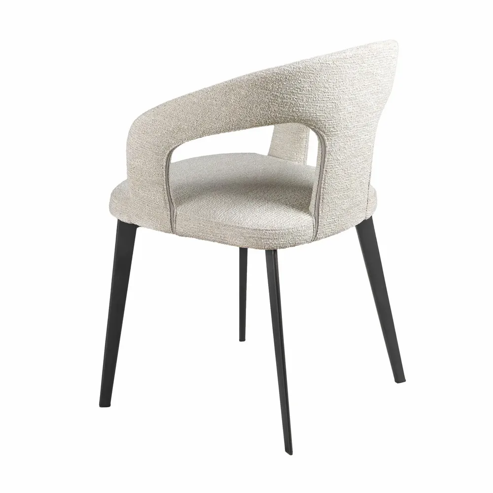 Chaises - Chaise en tissu blanc cassé - ANGEL CERDÁ